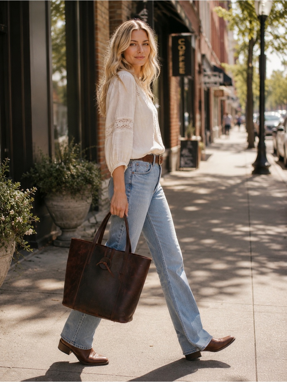 Jack & Chris Leather Tote Bag